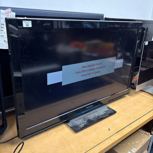 Black Panasonic TX-L42U3B television for auction.