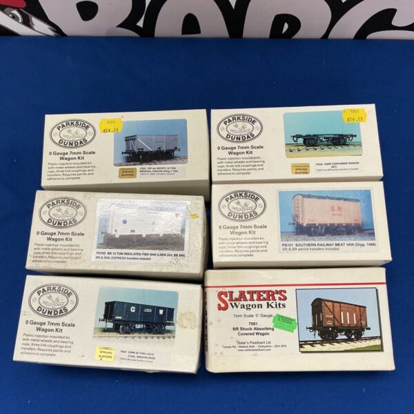Parkside Dundas 0 Gauge wagon kits for model railway building.