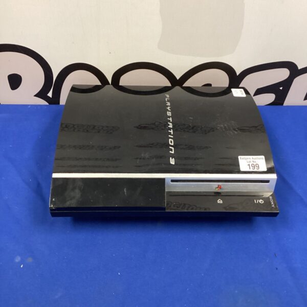 Black Sony PlayStation 3 console CECHLO3 for retro gaming.
