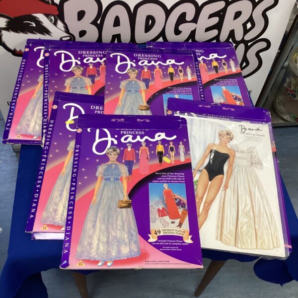 Vintage Princess Diana paper cut-out bundle for collectors.