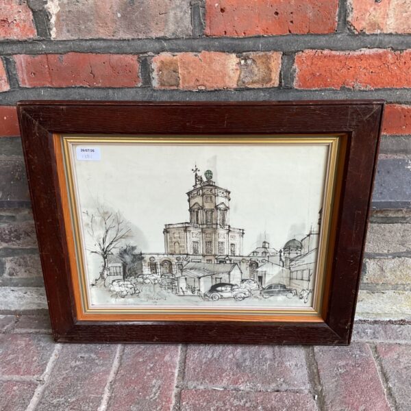 Vintage Radcliff Observatory print by Robert Parkinson, Oxford University.