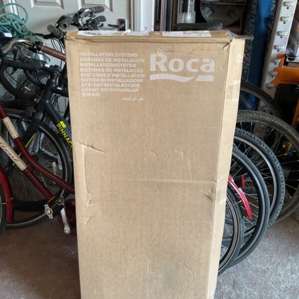 Roca installation system box with visible branding and packaging.