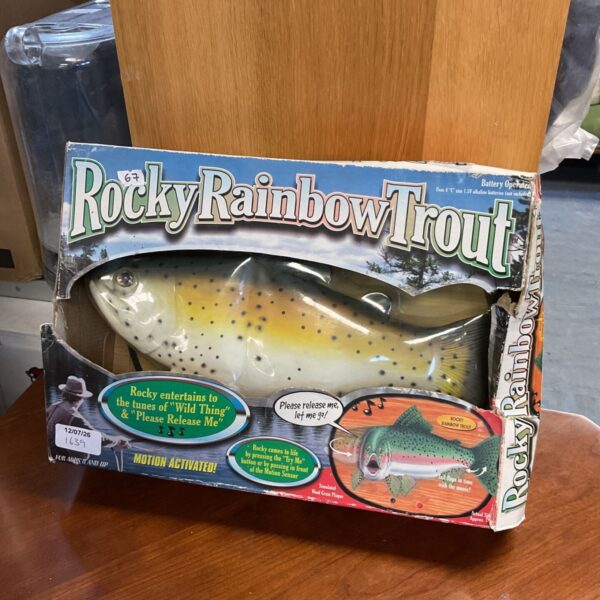 Vintage Rocky Rainbow Trout singing fish, model 1206110AC2.