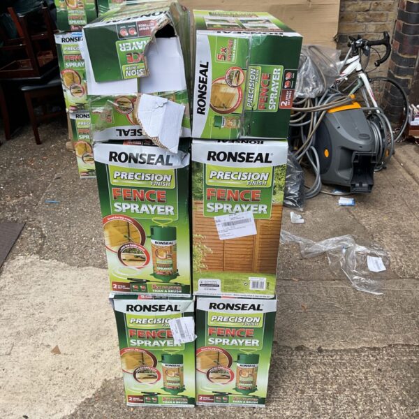 Lot of ten Ronseal fence sprayers from a B&Q returns pallet.