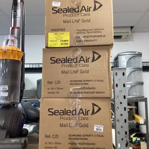 Sealed Air Mail Lite Gold jiffy bags in unopened boxes.