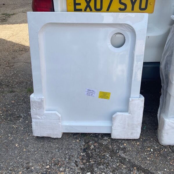 White 800x700 shower tray for bathroom installation.