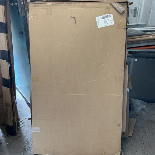 Large acrylic shower tray measuring 5ft x 3ft for bathroom installation.