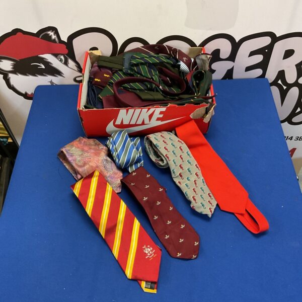 Collection of vintage silk ties including Bally and Hamilton Jones.