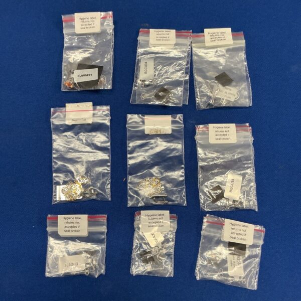 Lot of nine pairs of silver earrings, various styles.
