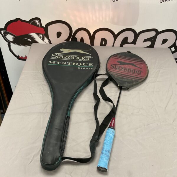 Vintage Slazenger tennis rackets, a pair of classic sports equipment.