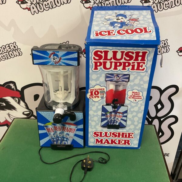 Vintage Slush Puppie machine for making frozen drinks.