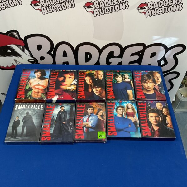Smallville DVD collection front covers displayed.
