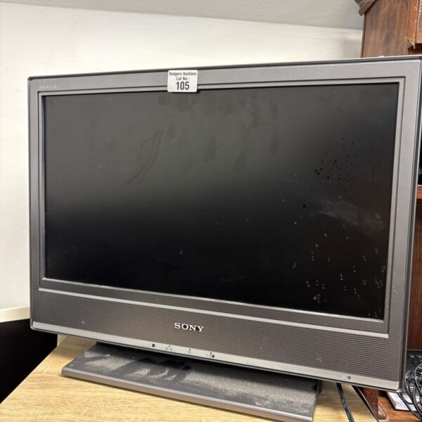 Black Sony KDL-20S3020 20 inch LCD television on a surface.
