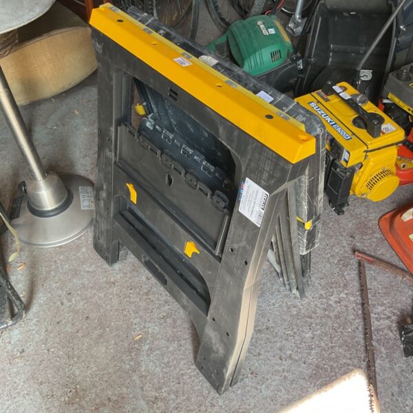 Set of used Stanley trestles for workshop support.