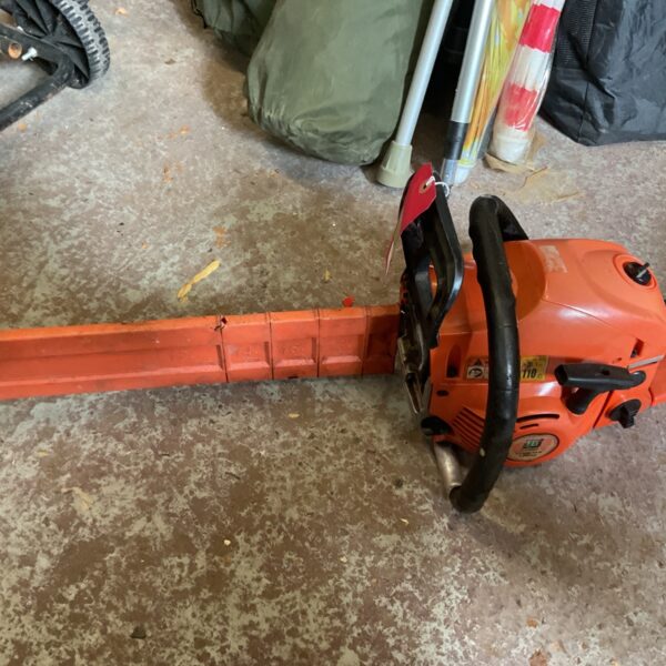 Orange Stihl MS260 petrol chainsaw for garden and DIY use.