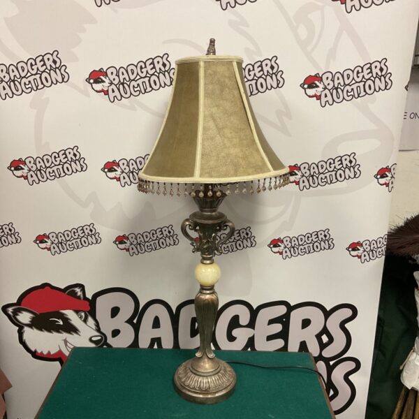Large vintage Stylecraft table lamp with bronze finish.