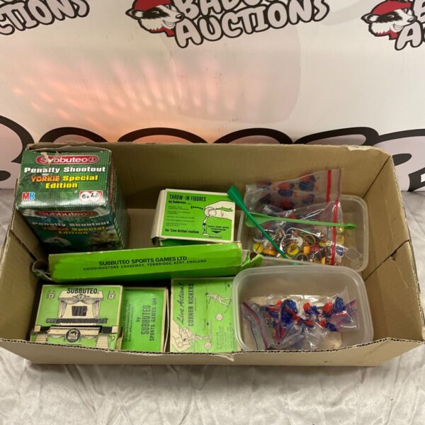Vintage Subbuteo Penalty Shootout box, collectible table soccer game.