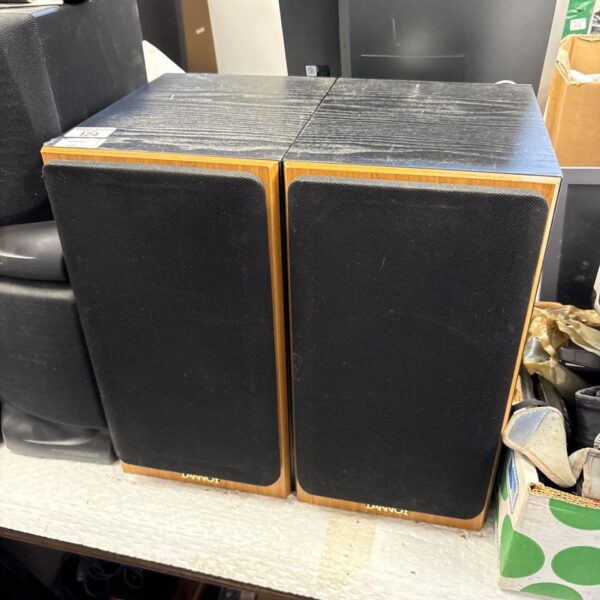 Vintage Tannoy Mercury m2.5 cherry wood bookshelf speakers.