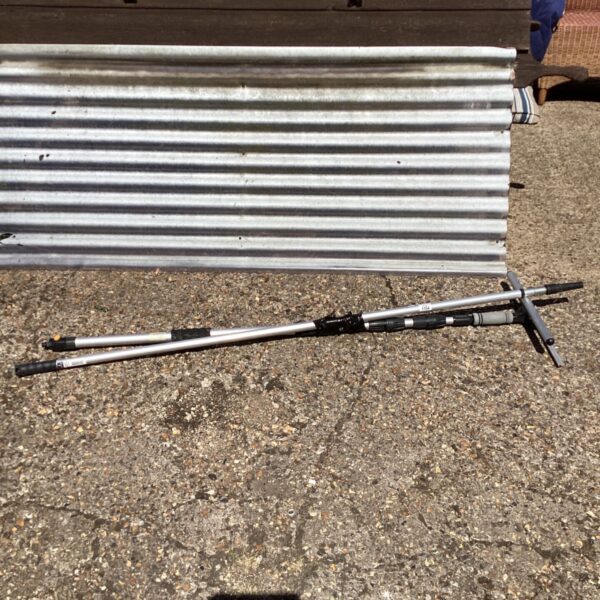 Aluminium telescopic window cleaning squeegee with Hoselock attachment.