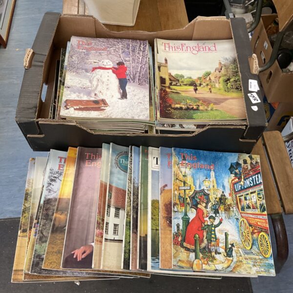 Stack of vintage This England magazines from the 1980s and 1990s.