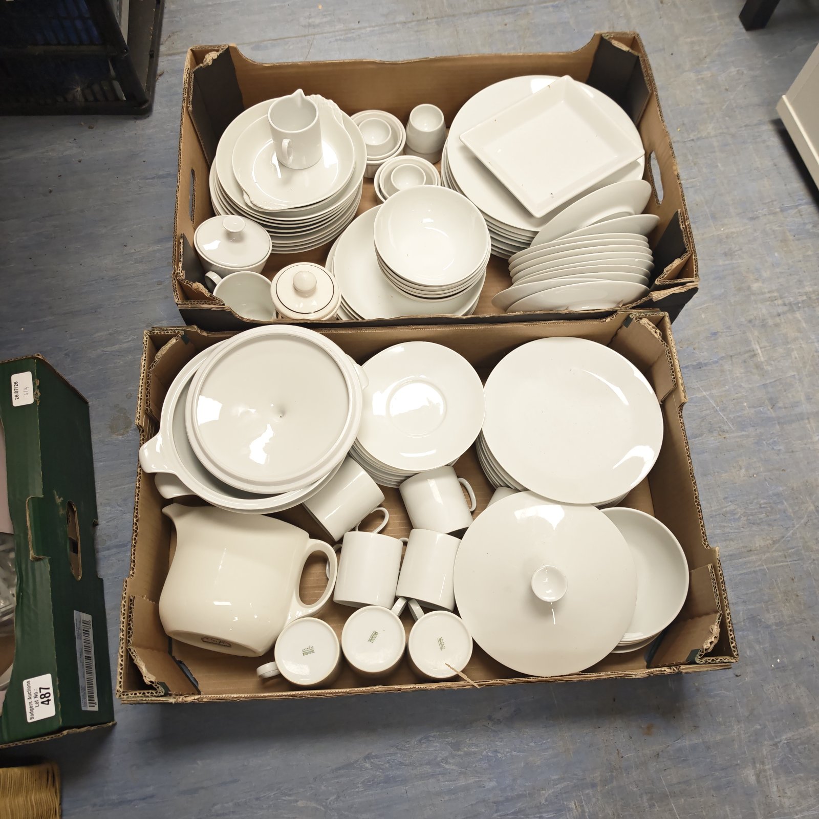 Large lot of white Thomas Germany dinner service pieces.