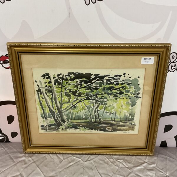 Tim Widdonson watercolour painting of Chorleywood Common landscape.