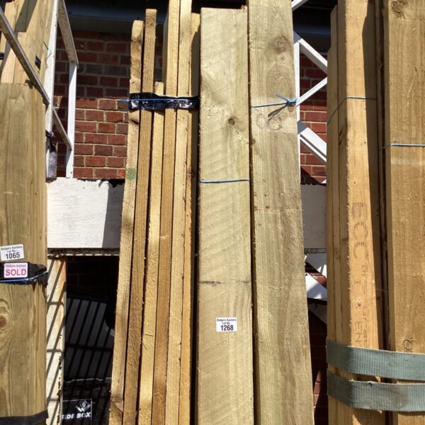 Three bundles of 8ft timber for construction and DIY projects.