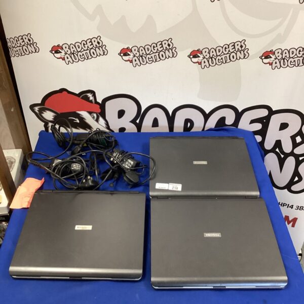 Toshiba laptop bundle with power adapters, model PSLA1E.