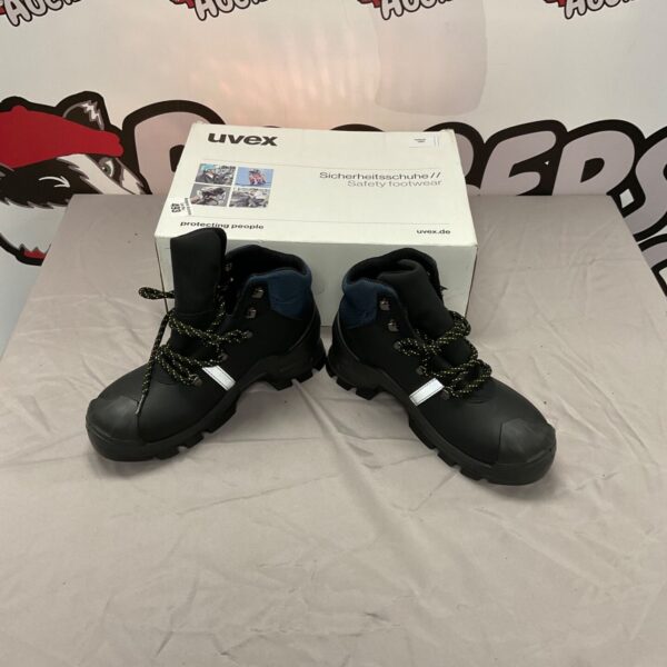 Uvex safety boots size 4, industrial work footwear.