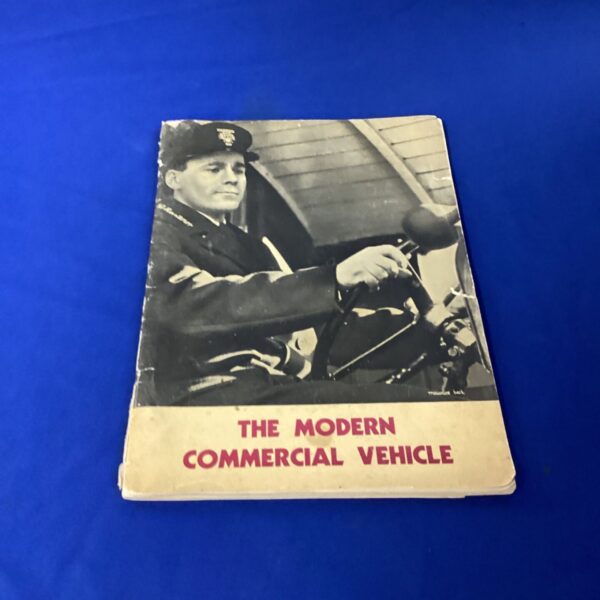 Vintage book cover, *The Modern Commercial Vehicle*, showing a driver.