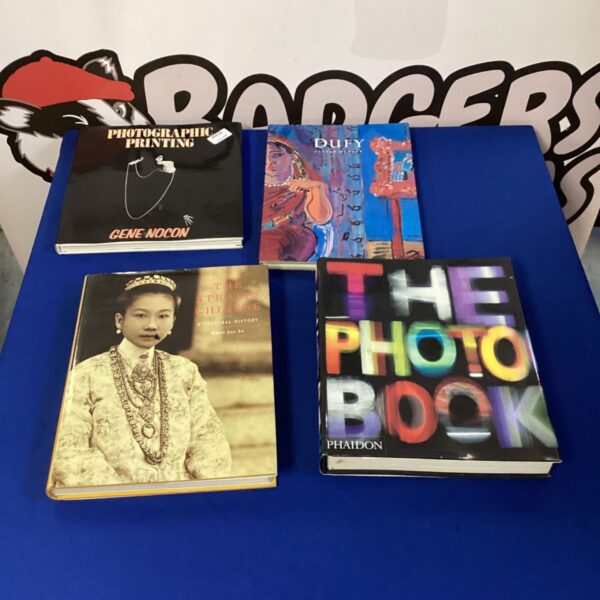 Lot of vintage hardback books including photographic printing and Straits Chinese history.