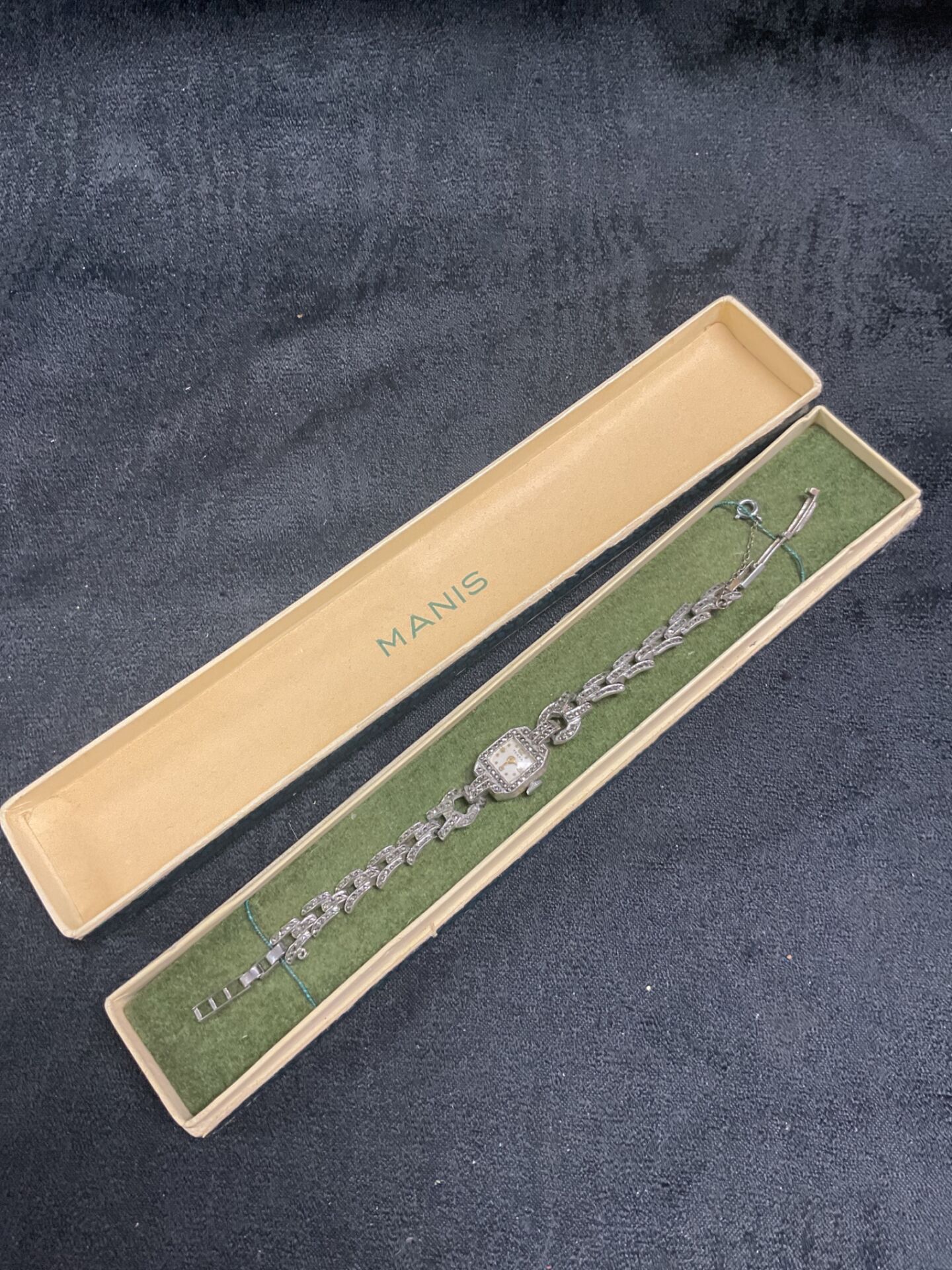 934 vintage Tegra Marcasite ladies dress wristwatch