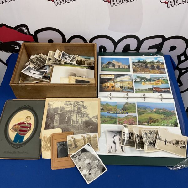 Vintage photograph and postcard collection, antique ephemera.