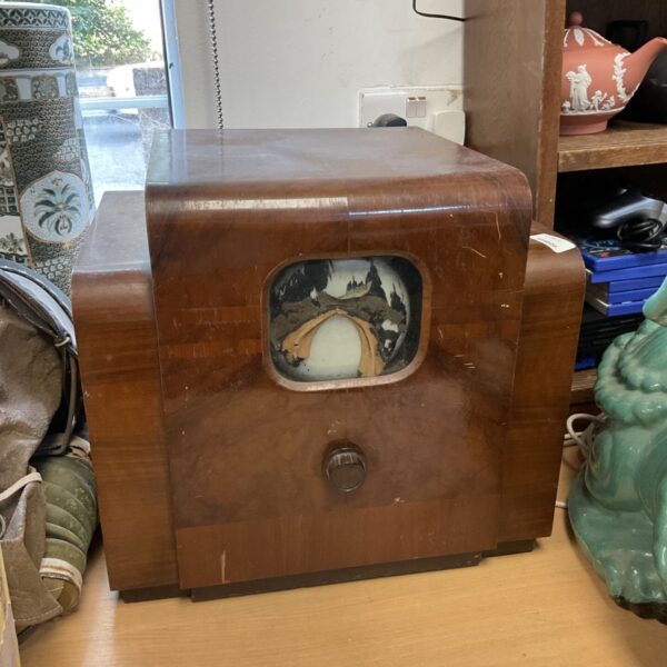 Vintage Pye model 817 television set from the 1930s.
