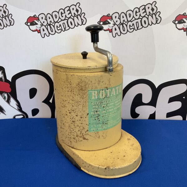 Vintage Pyrene Rotato vegetable cleaner in enamel.