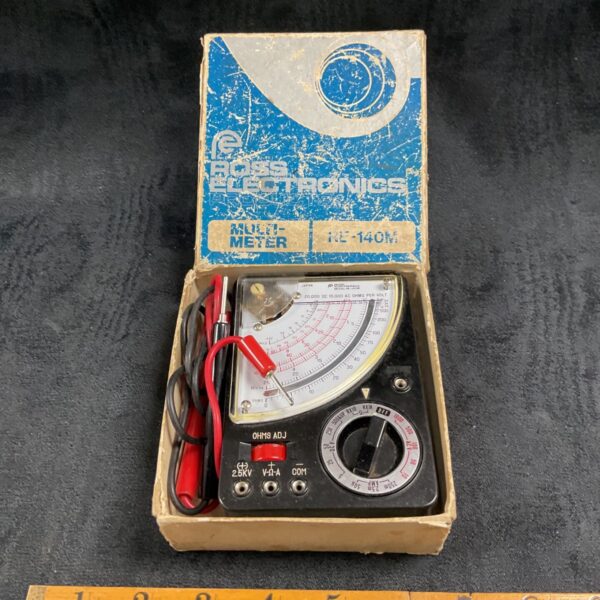 Vintage Ross Electronics RE-140M multimeter with original box.