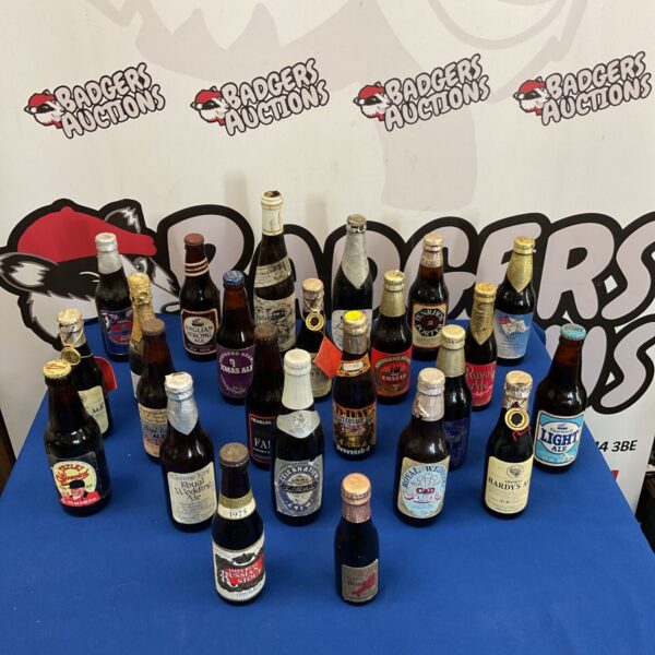 Vintage sealed beer collection including Hardy's and Royal Wedding ales.