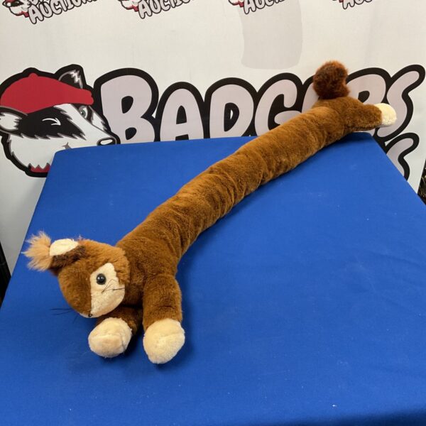 Vintage squirrel draft excluder, a retro home decor item.