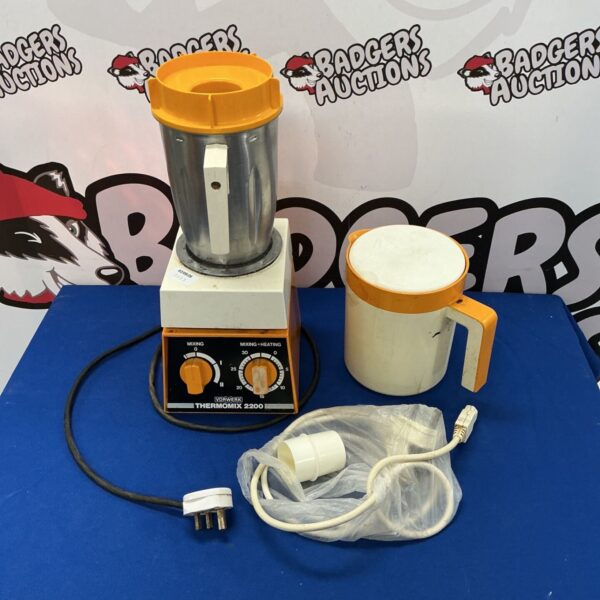 Vintage Vorwerk Thermomix 2200 kitchen appliance for cooking and food preparation.