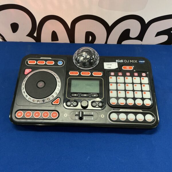 Vtech Kidi DJ Mix toy with colourful buttons and turntable.