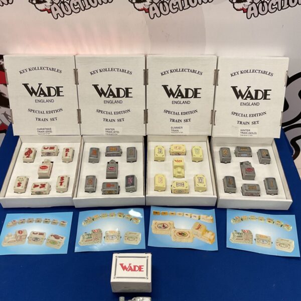 Wade collectable train sets including winter, summer and christmas themes.