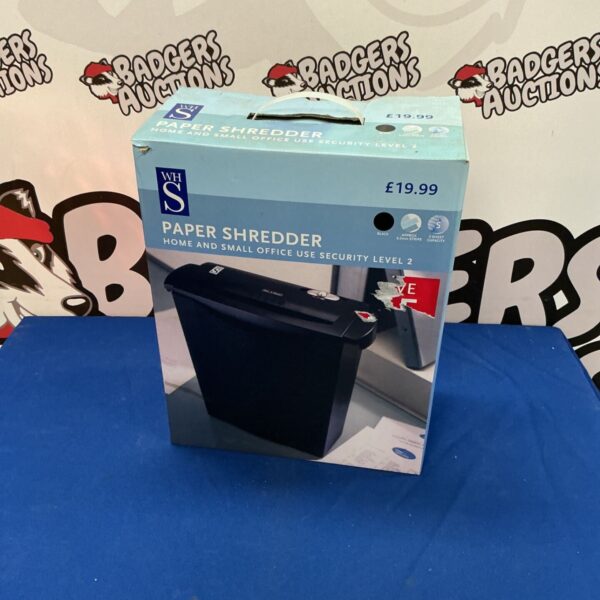 WHSmiths paper shredder for home office document destruction.