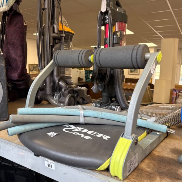 Wonder Core abs machine with exercise hoop for home fitness.