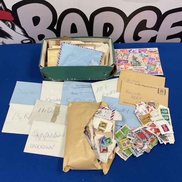Loose world stamp collection for philately and collecting.