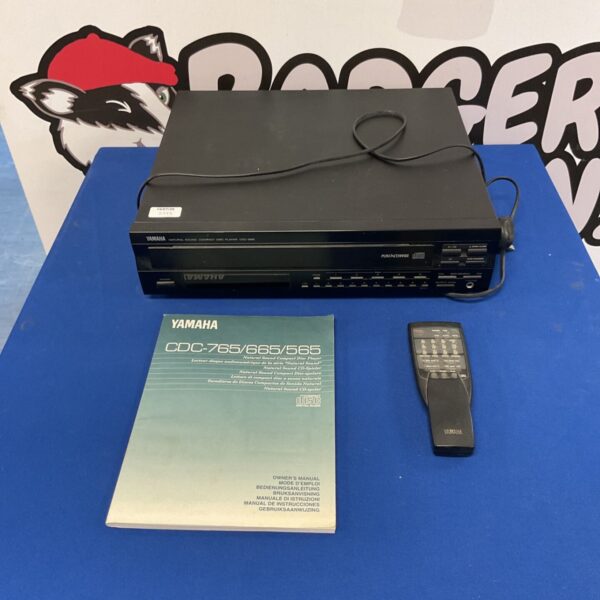 Vintage Yamaha CDC-665 Natural Sound CD player front view.
