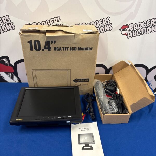 10.4” VGA TFT LCD monitor with visible controls and screen.