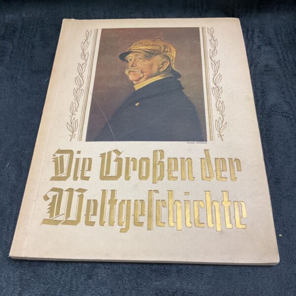 1935 Die Groben der Weltgeschichte album cover with portrait.