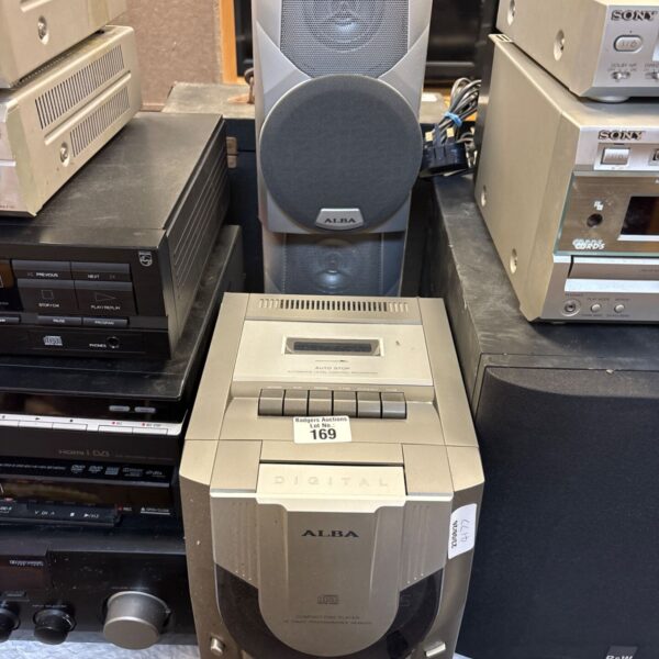Vintage Alba micro hifi system with speakers, a classic stereo setup.