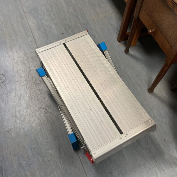 Aluminium folding work platform for DIY and home projects.