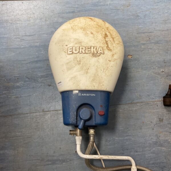 Vintage Ariston Eureka electric water heater for bathroom use.